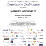 Achilles Certificate no-26221 - Albatross Industries